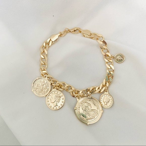 Coin Charm Bracelet - Picture 1 of 10
